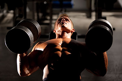 Incline dumbbell presses